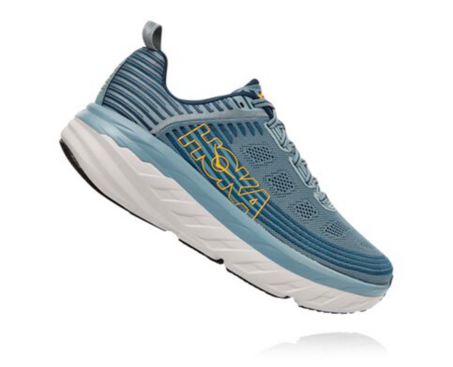 Hoka One One Running Shoes Mens Blue - Bondi 6 - 83619SQBD